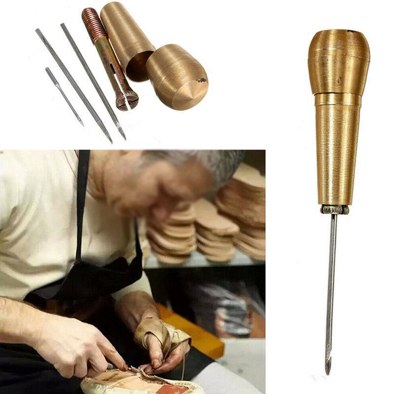 Tools Leather needle Set Copper Awl Canvas Craft Kit Accessories DIY Handmade Shoe Repair Stitching 4pcs Sewing