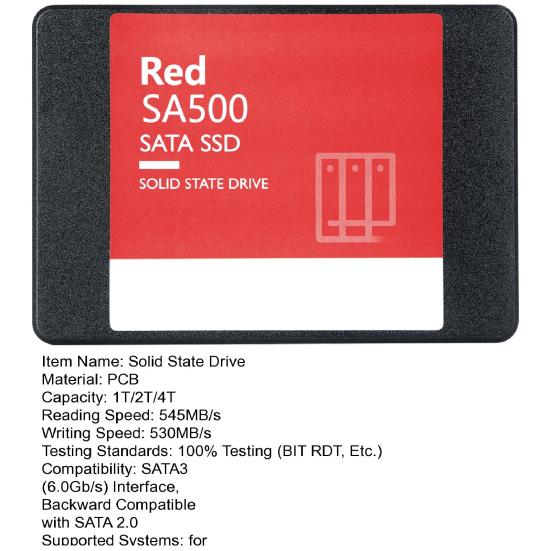1/2/4TB Internal Solid State Drive Speed Up To 545MB/s Read 530MB/s Write 1920 TBW PC Desktop Laptop SATA III 6Gb/s 2.5-inch SSD