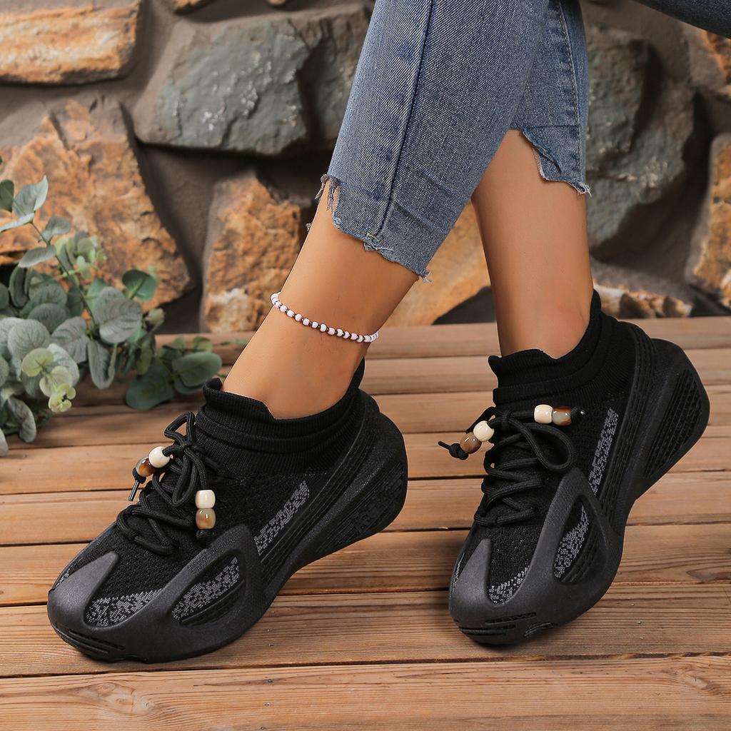 2025 New Women Platform Sneakers High Quality Outdoor Running Tennis Sneakers Women Lace Up Breathable Casual Sports Shoes Women