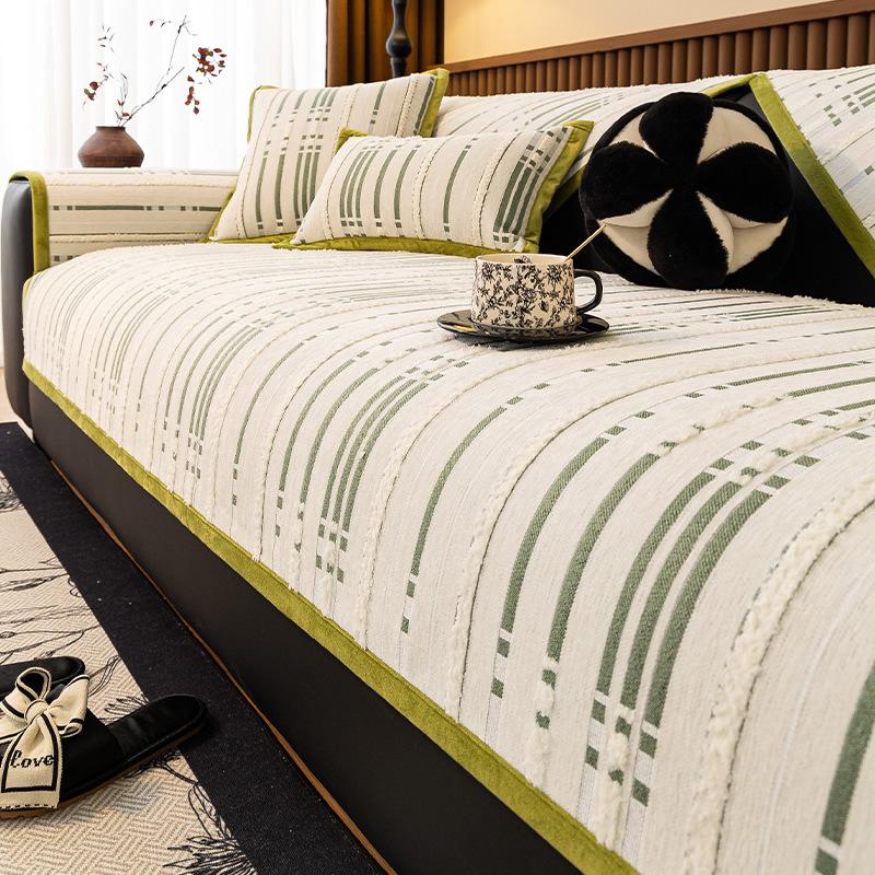 

Chenier Sofa Cushion Universal In All Seasons New Straight Row Non-Slip Leather Sofa Cover Living Room Seat Cushion Cover Cloth 70*70cm