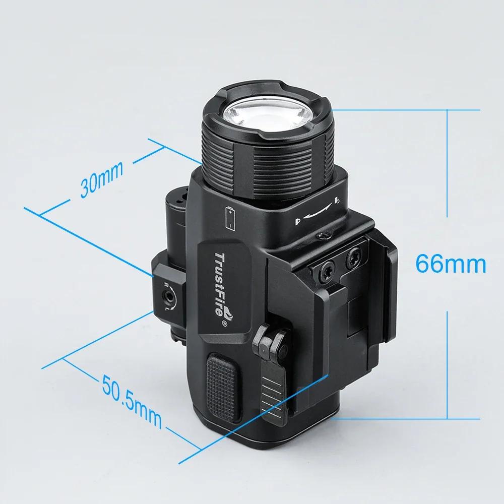 Trustfire Mini Pistol LED Flashlights 1050Lumens Quick Release 2 In 1 IP65 Rechargeable Tactical Torch for Glock