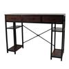 Computer Desk Retro Style Convenient Drawer Versatile Sturdy Structure Office Computer Desk Gaming Study Writing Table
