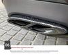 Couvercle de sortie d'échappement compatible pour Mercedes Classe A, C, E, GLC - Modification décorative à quatre sorties.