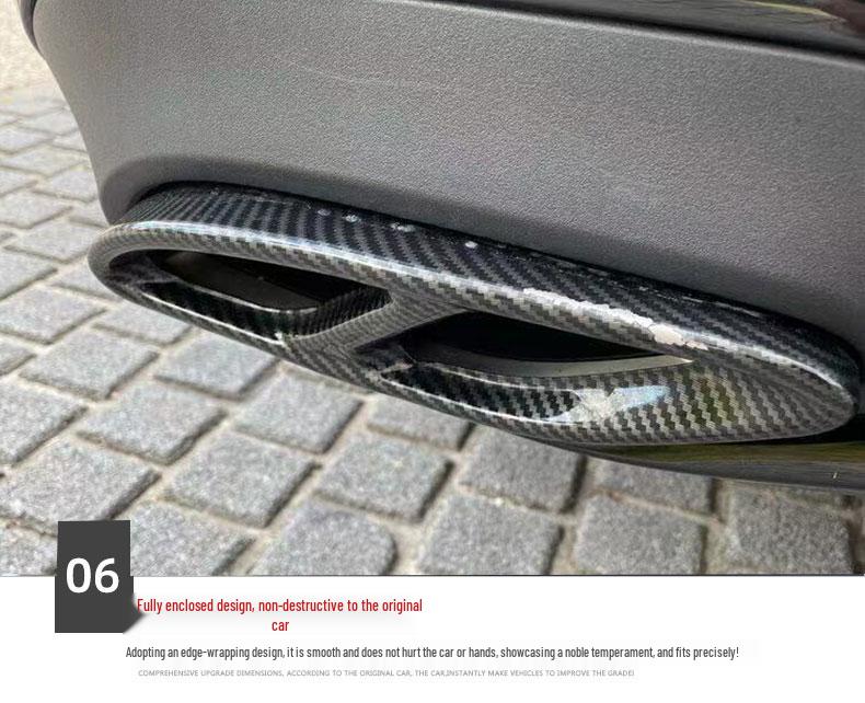 Couvercle de sortie d'échappement compatible pour Mercedes Classe A, C, E, GLC - Modification décorative à quatre sorties.