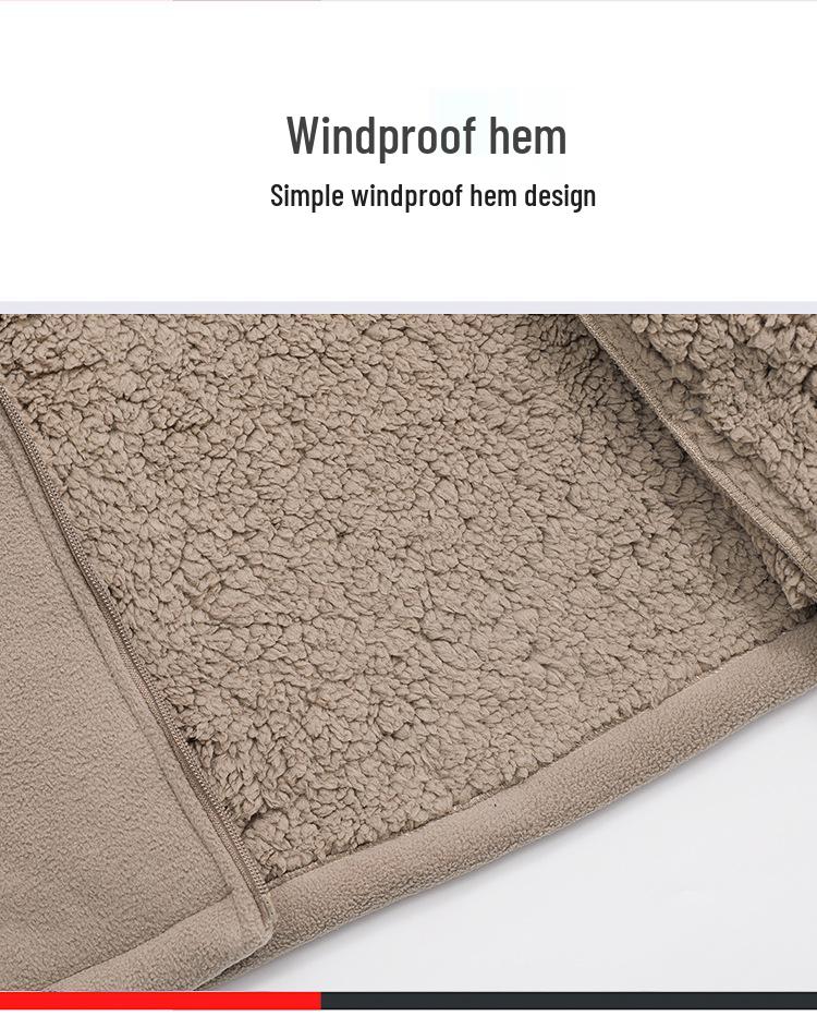 Women's Double-Sided Fleece Sherpa Hooded Windproof Velvet Jacket for Autumn and Winter