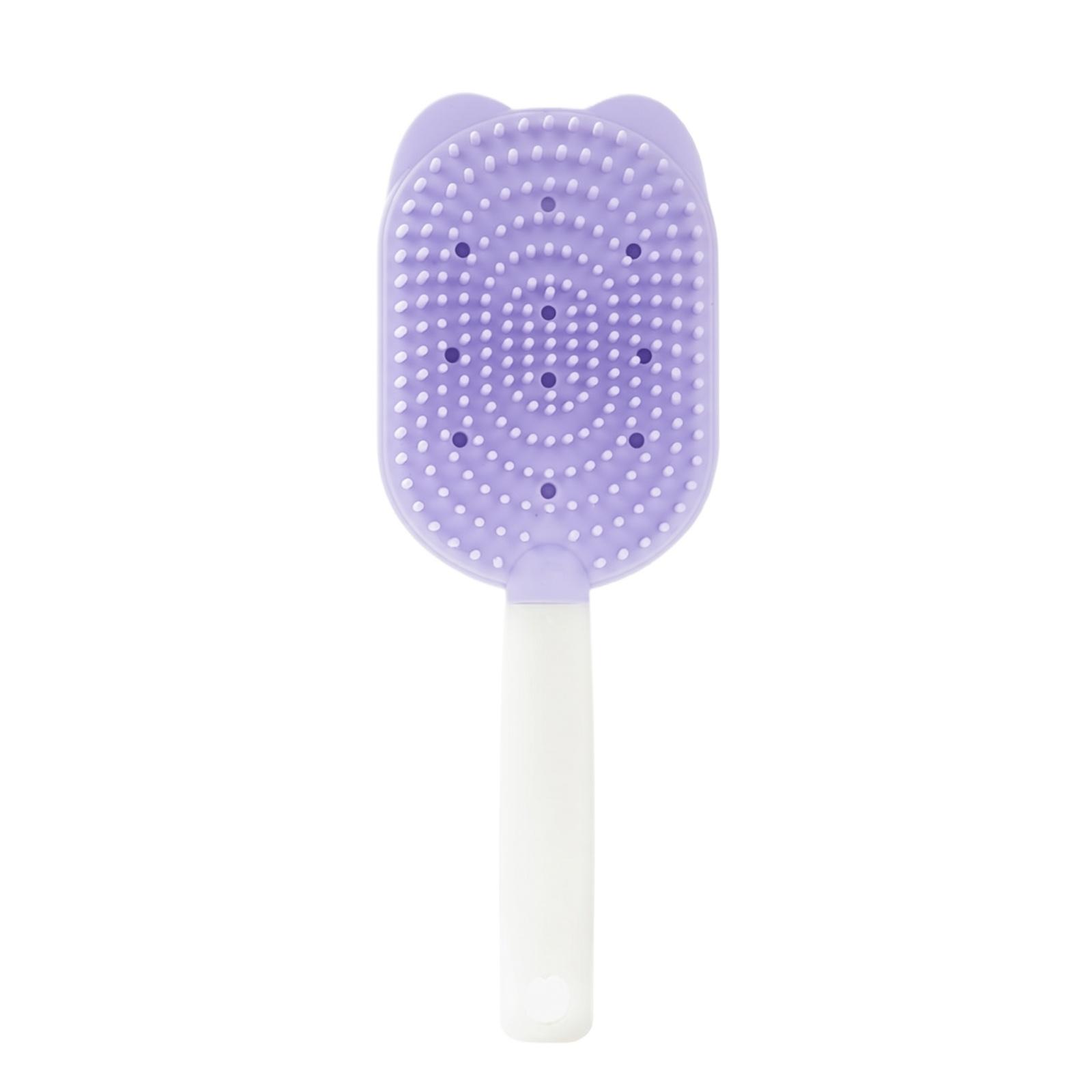 

Pet Grooming Brush for Cats and Dogs Soft Silicone Bristles Massage Hair Removal Tool with Comfortable Handle Suitable for All Fur Types One Size фіолетовий
