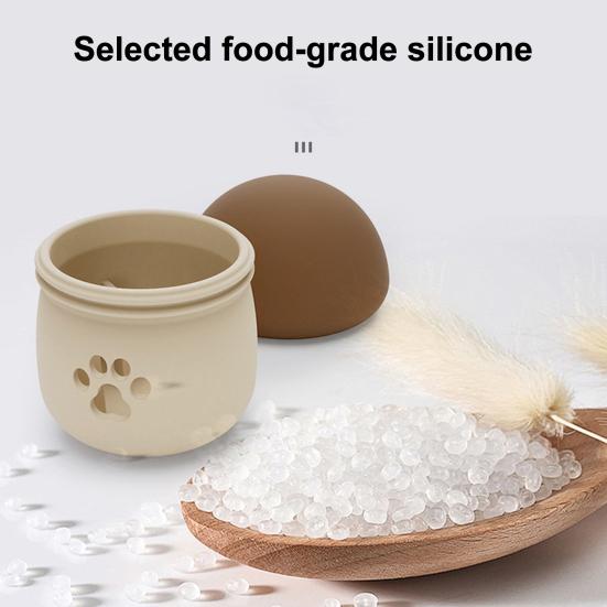 Silicone Dog Treat Dispensing Toy Mushroom Food Leakage Interactive Chew Toy Indoor Dog Cats Teething Cleaning Feeder Toy