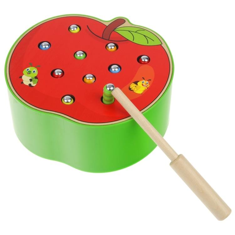 Wooden Game Catch the Bug Fishing - apple