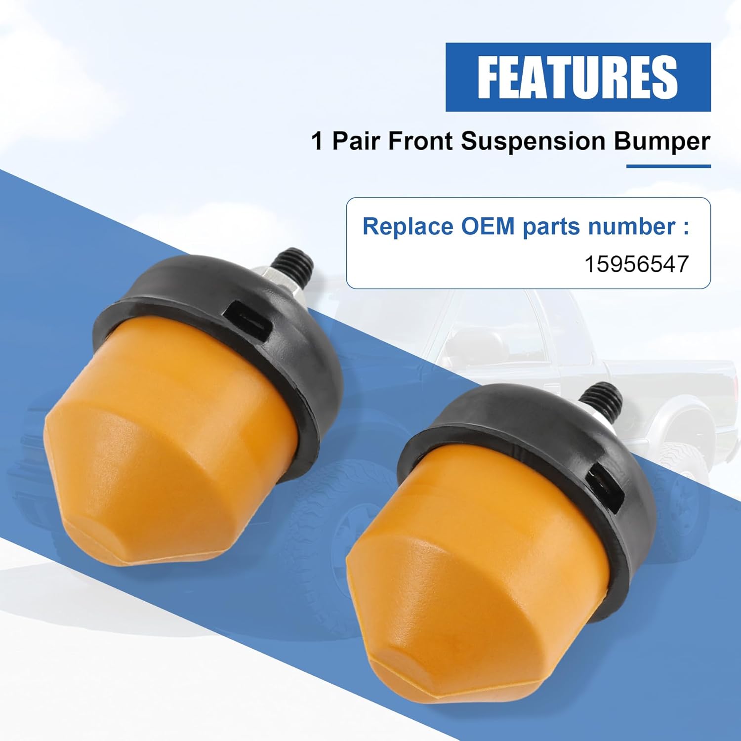 

2 Pcs Front Lower Suspension Control Arm Bump Stopper (Axle Bumpers) 15956547 For Chevrolet Blazer 1995-2005, S10 1995-2004; For GMC Jimmy 1995-2005,
