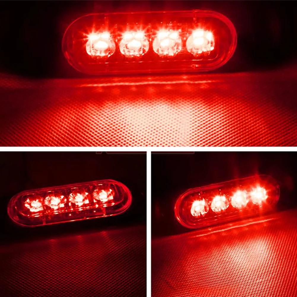LED Side Marker Lights Red Clearance Trailer Truck RV LED Light Lamp Red Waterproof 12/24V Safety Warning Width Indicator
