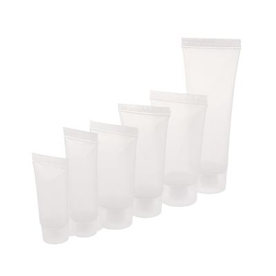 5 st Tomma läppstiftshylsor Läppbalsam Mjuk tub Smink Klämbar Klar Plast Läppglansbehållare Påfyllningsbara Flaskor 10 ml 15 ml 30/50 ml