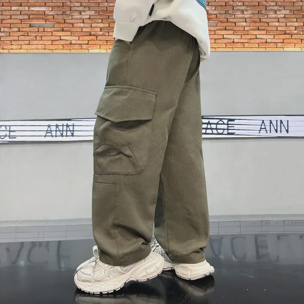 Boys' Casual Versatile Overalls - Spring/Autumn Sports Style Loose Trousers