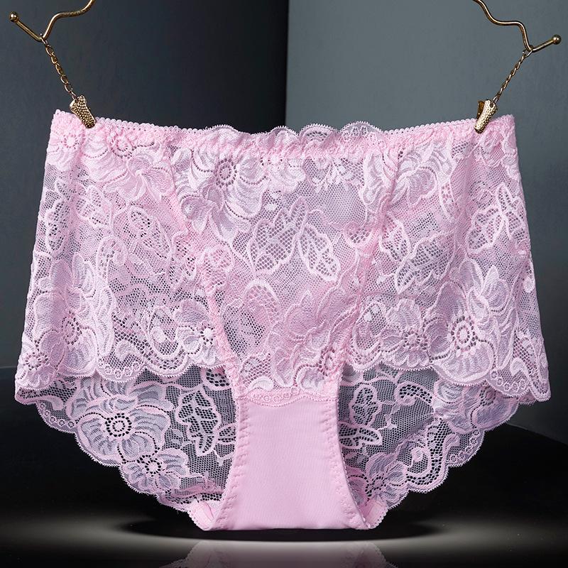 Plus Size High Waist Seamless Lace Tummy Control Underwear (90-300 lbs)