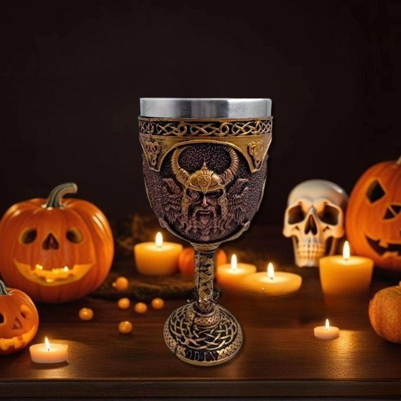 Skeleton Mug Halloween and Easter Personalized Display Piece, Stainless Steel Wine Glass Handicraft Display Piece