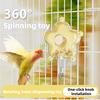 Parrot Foraging Spin Toy 360 Degrees Rotating Food Dispenser with Adjustable Portions Chew Safe