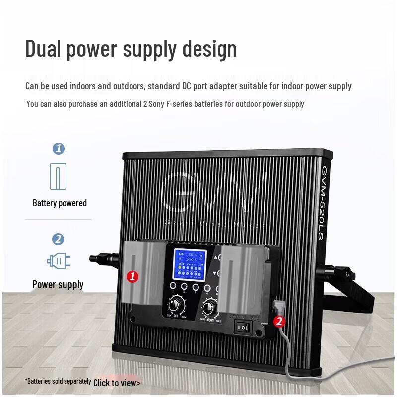 GVM Dual Color LED Video Panel Light