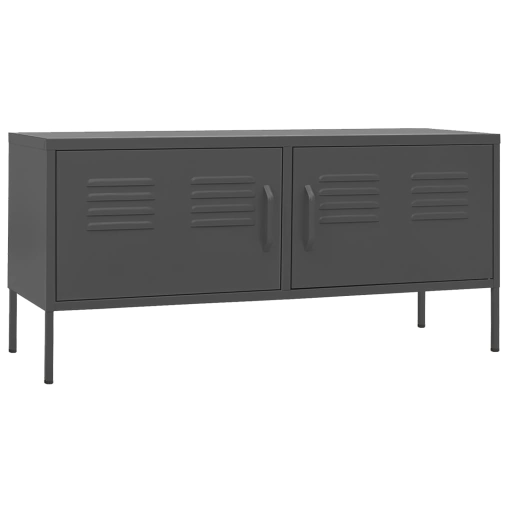 Vidaxl Szafka Pod Telewizor, Antracytowa, 105X35X50 Cm, Stalowa