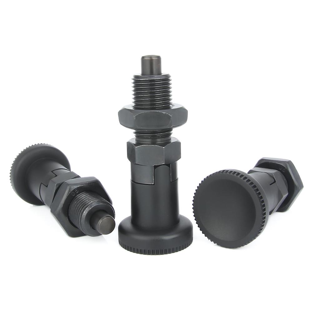 M10/M12/M16/M20 Feingewinde Selbstsichernde Indexierbolzen KST220-C Edelstahl/Kohlenstoffstahl Knopf Positionierbolzen Mit Muttern