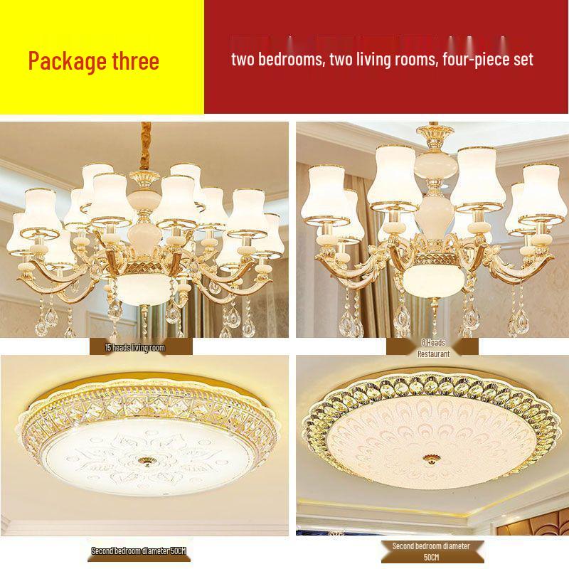 European Minimalist Crystal LED Chandelier for Living Room, Bedroom, Restaurant, or Villa Hall.