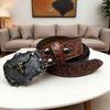 Amerikaanse Western Cowboy Retro Reliëf Jeans Riem Herenriem