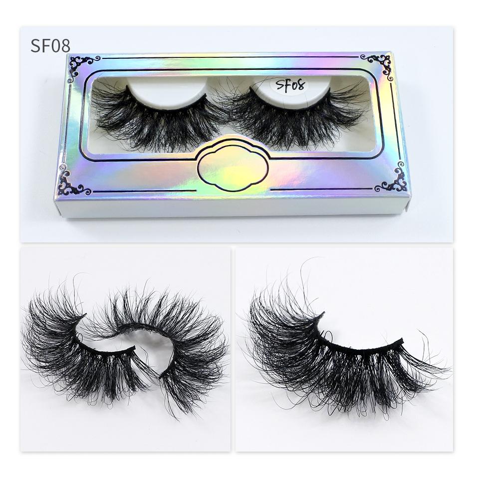 RED SIREN Fluffy Mink Lashes 25mm 27mm Long Thick 3d Mink Eyelashes Maquillaje