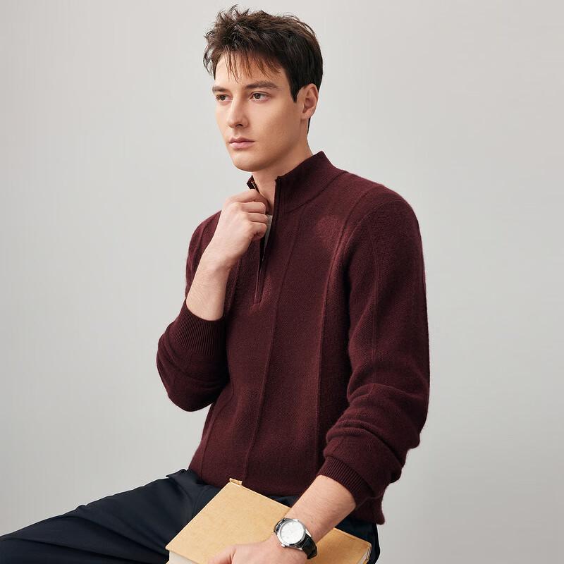 Kemon Boca Men's 100% Cashmere Half-Zip Sweater