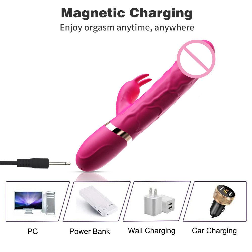 Female Masturbation AV Dildo Vibrator G-spot Rabbit Magic-Wand 10 Vibration Modes Waterproof Masturbator Sex Toy Erotic Massager