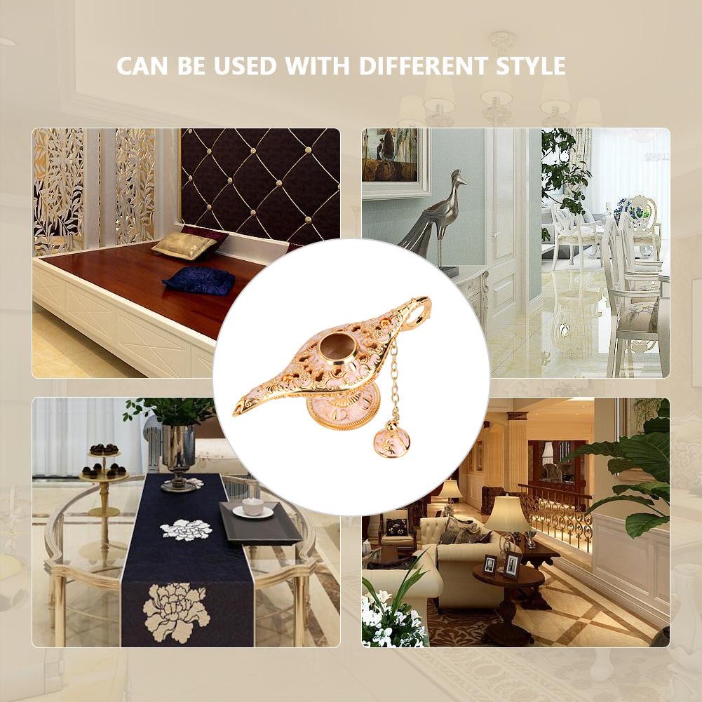 Ing Light Craft Europäischer Vintage Teelicht Dekoration Geschenk Ornament(Gold Rosa)