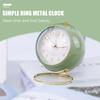 Mini Cute Desktop Metal Round Alarm Clock Night Light Home Bedroom Decoration