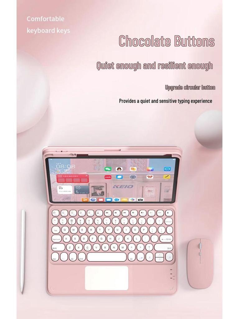 Xiaomi Tablet Hülle mit Bluetooth-Tastatur & Stifthalter - Kompatibel mit 5/6/7 Pro