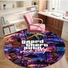 Grand Theft Auto VI Print Round Rug, Washable Floor Carpet, For Entryway Dorm Laundry Room Office Study, Home Decor Birthday Christmas Gift