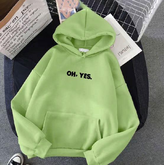 Womens Autumn Winter Hoodie With Print Pattern And Fleece Lining For Casual Wear