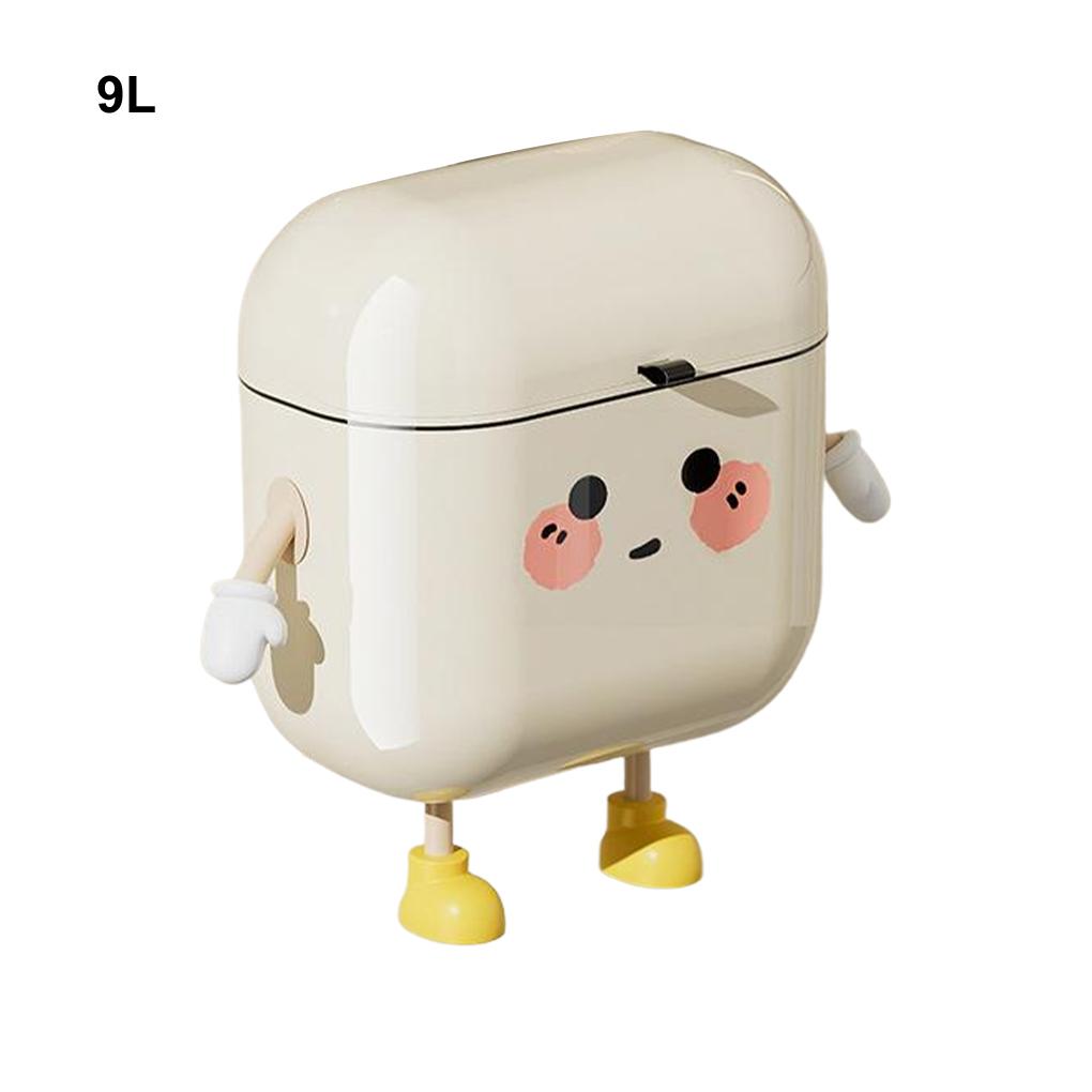 

9/12L Hanging Trash Can For Kitchen Bathroom Made Of Durable ABS Plastic Easy To Clean Top Cover Prevents Odors Bin Smooth New