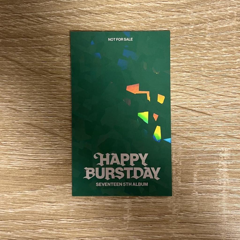 [USED] Seventeen BURSTDAY Universal Studios Japan Bonus Lucky Drop Wonwoo