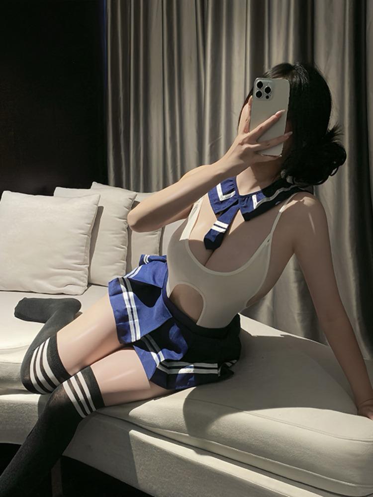 Cosplay Sexy JK Theme Role Play Costumes Student Uniform Anime School Girl Erotic Crotchless Lolita Underwear Dress Outfit