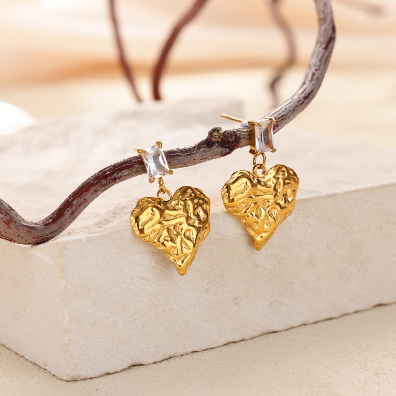 New fashion earrings, earrings, exquisite light luxury, high-end painting oil square commuter candy color