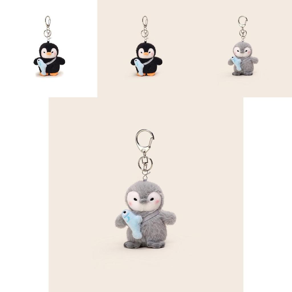 Portachiavi Peluche Pesce Pinguino con Materiale Morbido Per Regali e Accessori Carini
