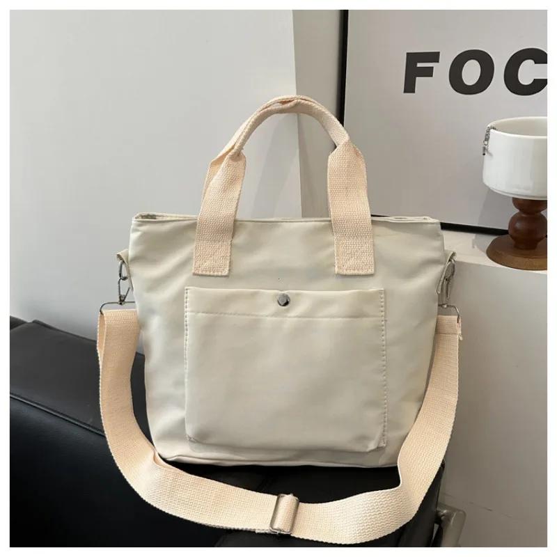 Small Casual Tote Bags Women Japanese Canvas Shoulder Bags Large Capacity Commuter Messenger Bag Hand Carry Women's Handbags