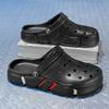 Zuecos Huecos de Color Sólido para Hombre de Talla Grande, Zapatillas EVA Cómodas Antideslizantes Duraderas de Suela Blanda para Actividades de Interior y Exterior para Hombre