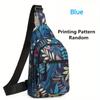 Outdoor Reise Wander Radfahren Brusttasche für Damen Bunte Blumenblätter Muster Sling Rucksack, Mode Mehrere Taschen Crossbody B