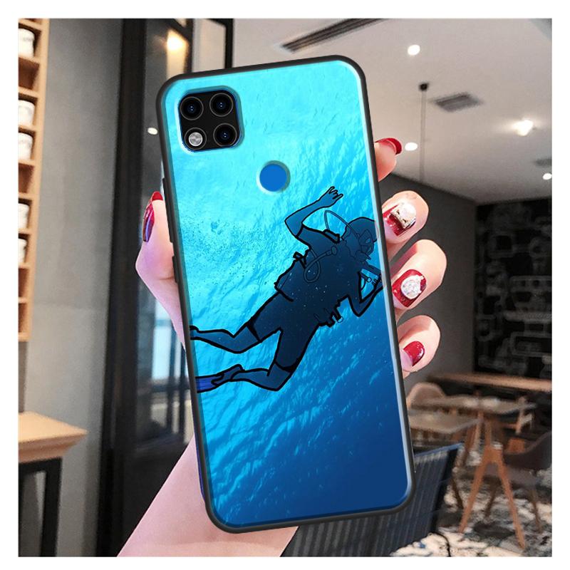 Scuba Diving Diver For Xiaomi Redmi Note 11 Pro Phone Case For Redmi 9T 9A 9C 9S 10S Note 9 10 Pro Back Cover