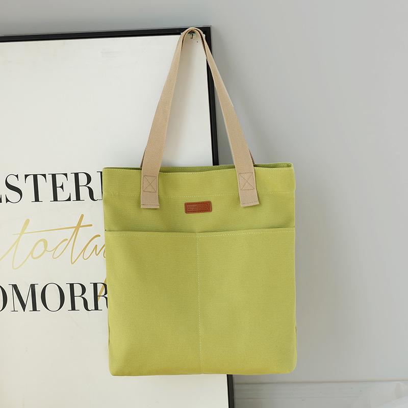 Spacious Canvas Crossbody Bag for College Students - Versatile Korean & Japanese Style