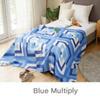 Ripple Embo Single-Layer Quilt - Blue Multiply