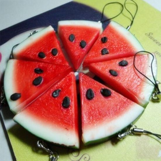 Simulation Fruit Cute Watermelon Pendant Cellphone Strap Purse Bag Key Chain