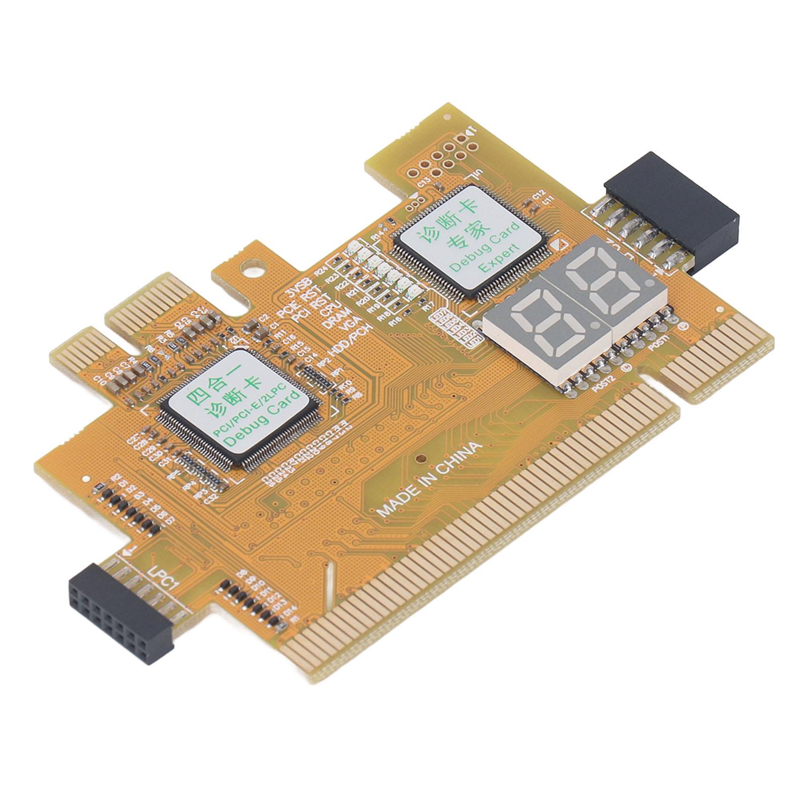 

Діагностична карта для настільних комп ютерів PCIE, тестувальна карта материнських плат 4 в 1, багатофункціональний аналізатор PCI 2LPC