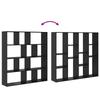 Bookshelf Black Oak Look 132 x 29 x 141.5 cm