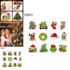 Green Wooden Christmas Tree Ornaments Set For Festive Home And Office Decor