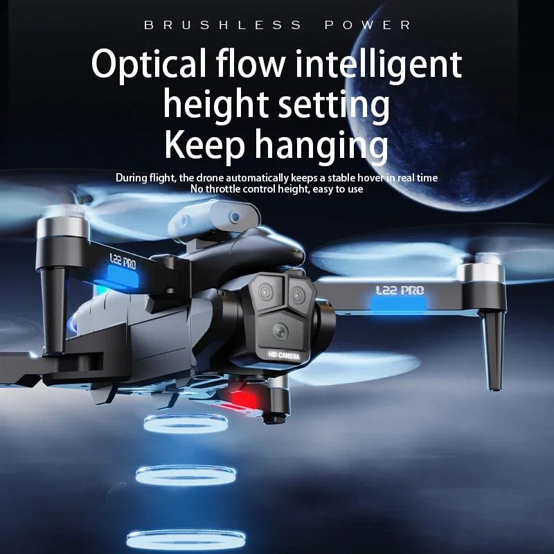 2025 New L22 PRO Drone 8K HD Professional Triple Camera Brushless Obstacle Avoidance Optical Flow Foldable RC Dron Toys Gifts