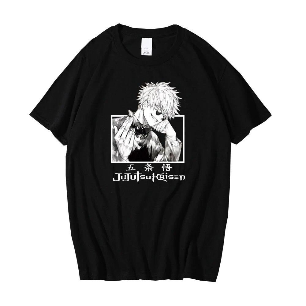 

Футболка Jujutsu Kaisen Satoru Gojo, модная футболка с короткими рукавами и круглым вырезом, повседневная футболка с галстуком-краской L