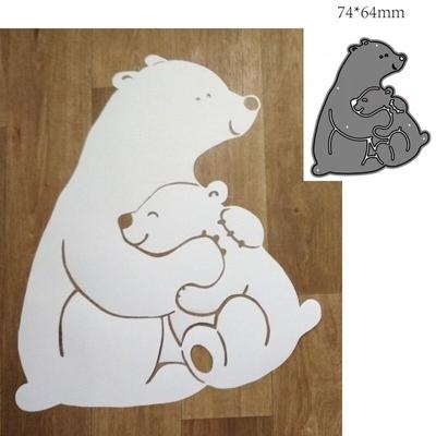 Șabloane pentru tăierea metalelor pentru decorarea ursului cu animale pentru albume de albume DIY/album foto, cărți decorative de hârtie în relief